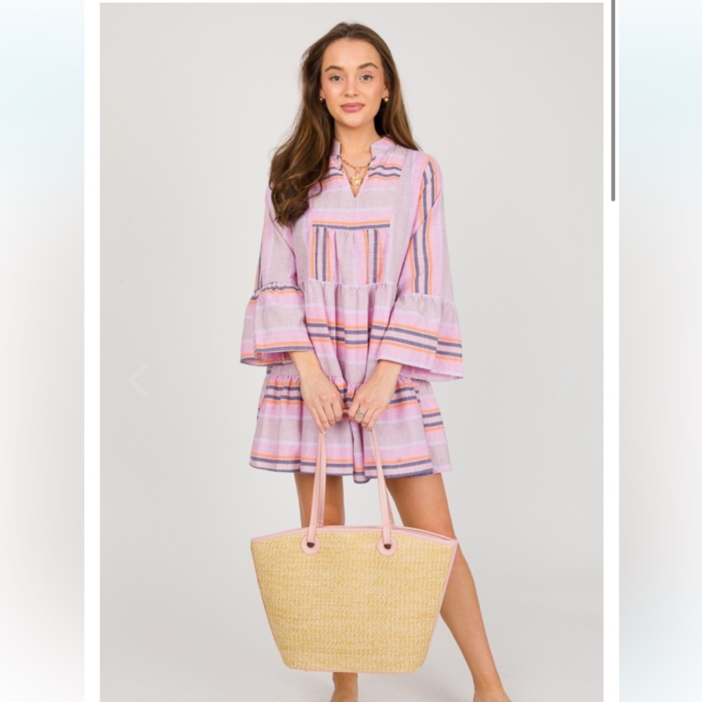 Entro Pink Striped Dress